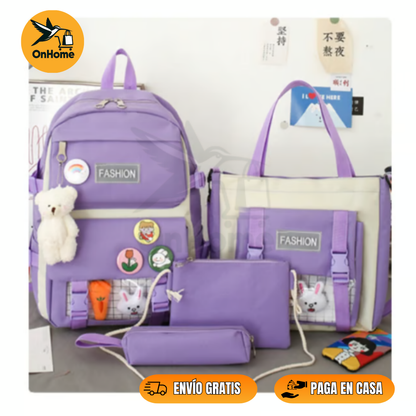 BOLSO 5 PIEZAS✨ KIT MULTIFUNCIONAL🎒