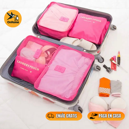 SET ORGANIZADOR PARA VIAJES X6 UNIDADES