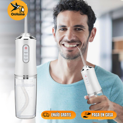 IRRIGADOR BUCAL RECARGABLE - ✨Elimina Bacterias Donde Tu Cepillo No Llega👄