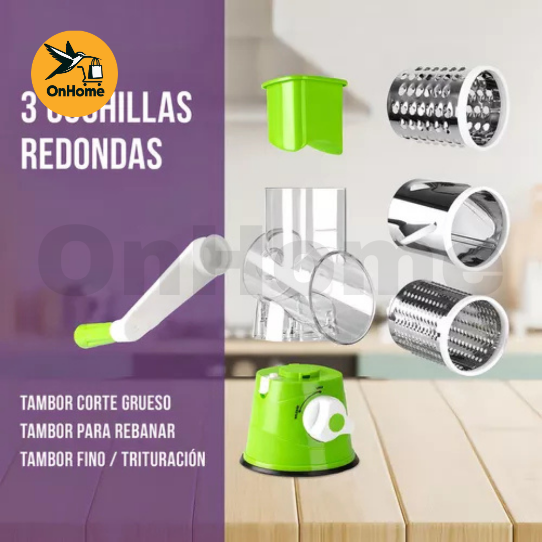 RALLADOR Y CORTADOR DE VERDURAS 3 EN 1