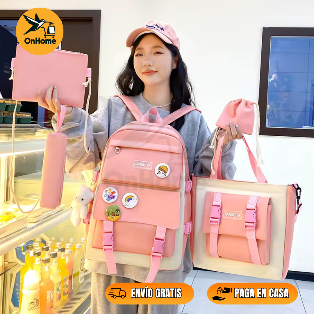 BOLSO 5 PIEZAS✨ KIT MULTIFUNCIONAL🎒