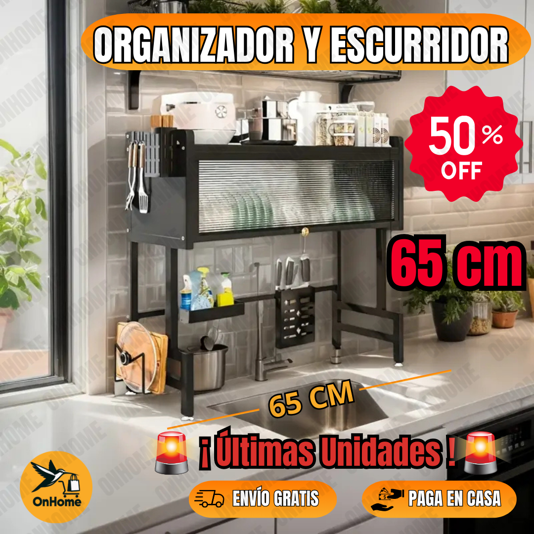 ESCURRIDOR Y PRGANIZADOR DE PLATOS - 65CM✨