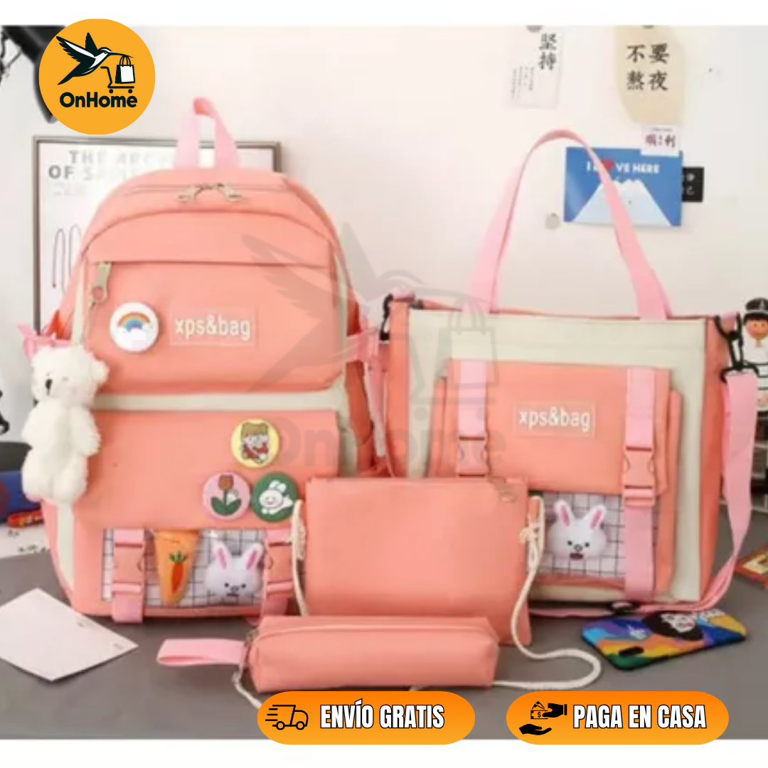 BOLSO 5 PIEZAS✨ KIT MULTIFUNCIONAL🎒