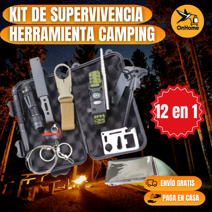 KIT DE SUPERVIVENCIA 12 EN 1 🧗‍♂️ HERRAMIENTA CAMPING ⛺