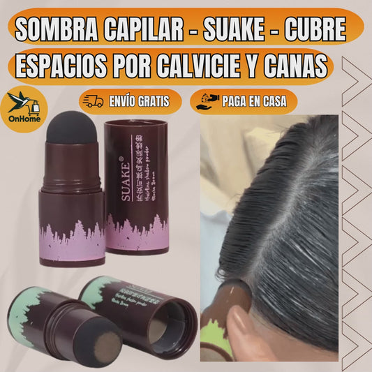 SOMBRA CAPILAR - SUAKE - CUBRE ESPACIOS POR CALVICIE Y CANAS😎
