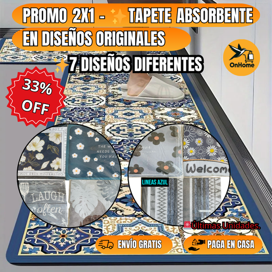 PROMO 2X1 - ✨TAPETE ABSORBENTE EN DISEÑOS ORIGINALES🎁